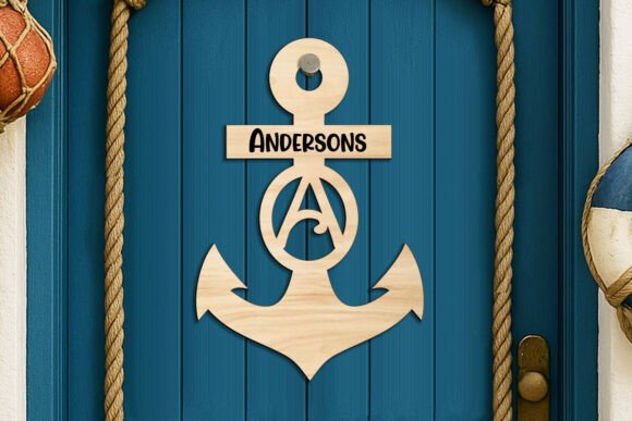 Anchor Nautical Door Hanger SVG Ocean: Sea Home Decor