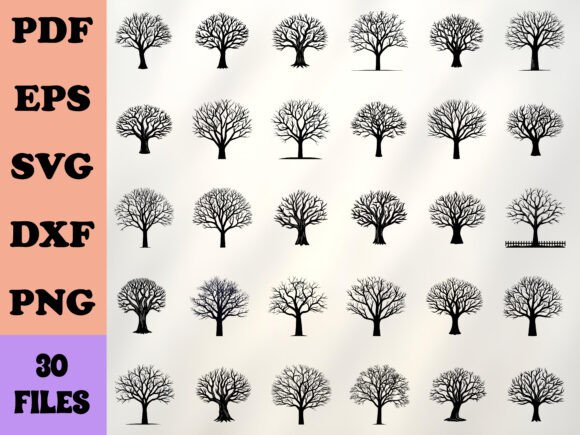 Bare Tree SVG Bundle: Crafting Organic & Enduring Visuals