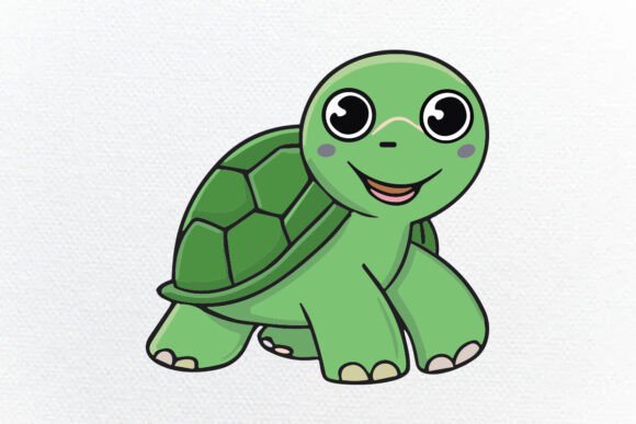 Bringing Character to Life: The Green Turtle Cartoon Clipart
