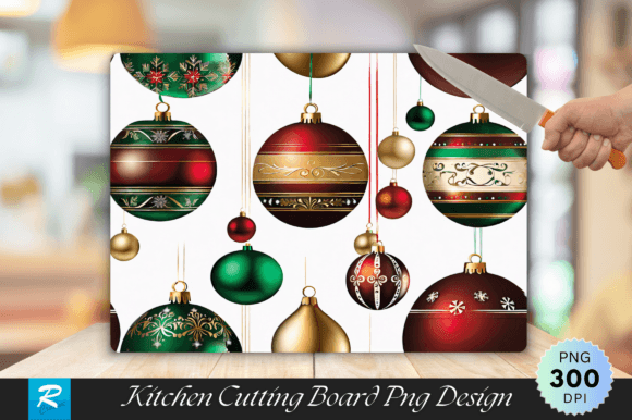 Christmas Ornament Engraved Cutting Board: A Vintage Holiday Essential