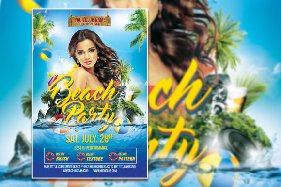 Craft a Vibrant Summer Bash with This Editable Flyer Template