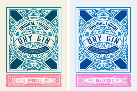 Elevate Your Design with a Vintage Gin Label