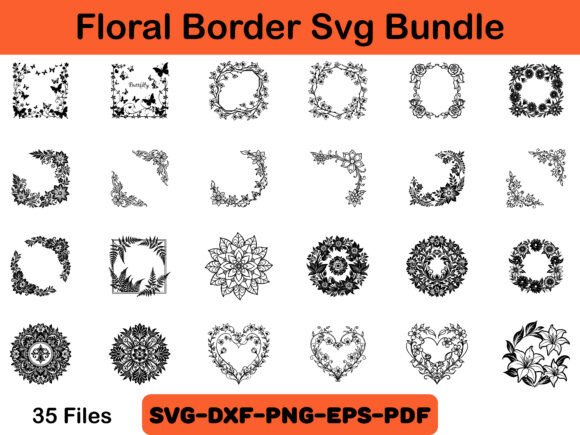 Elevate Your Projects with a Floral Border SVG Bundle