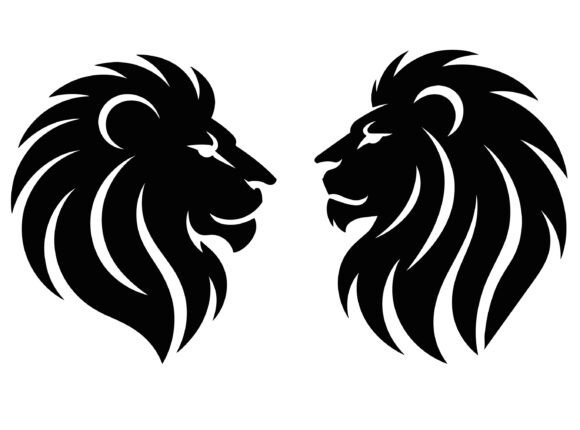 King Lion Vector with White Background: Bold & Regal Design