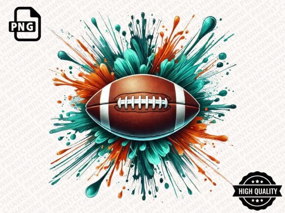 Watercolor Football Clipart PNG: Unleash Dynamic Game Day Art